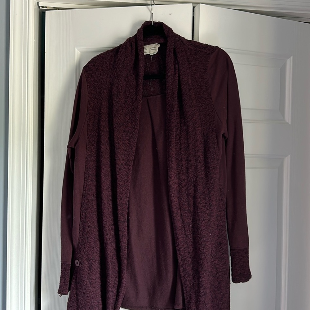 Anthropologie Burgundy cardigan